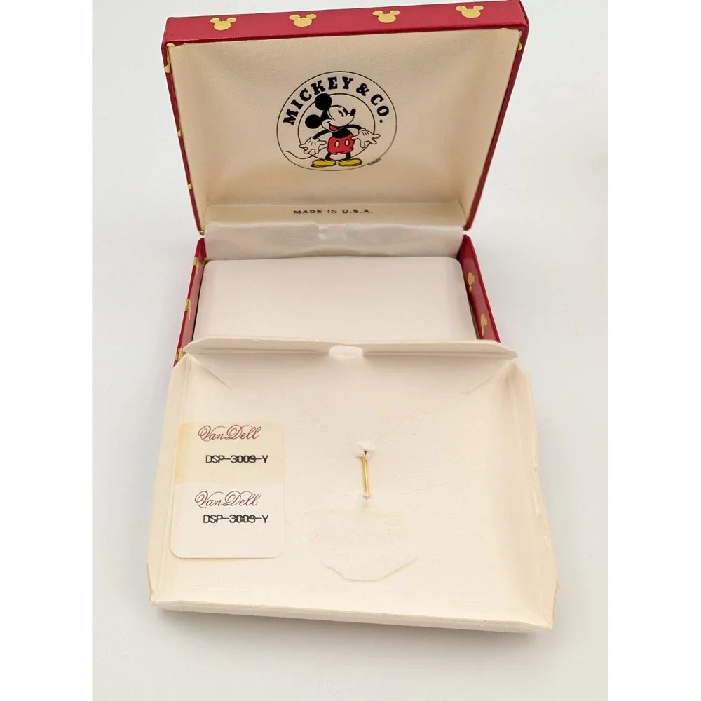 2 Vintage Van Dell Mickey & Co Disney Goofy Brooch Pin Gold Tone Signed Box READ